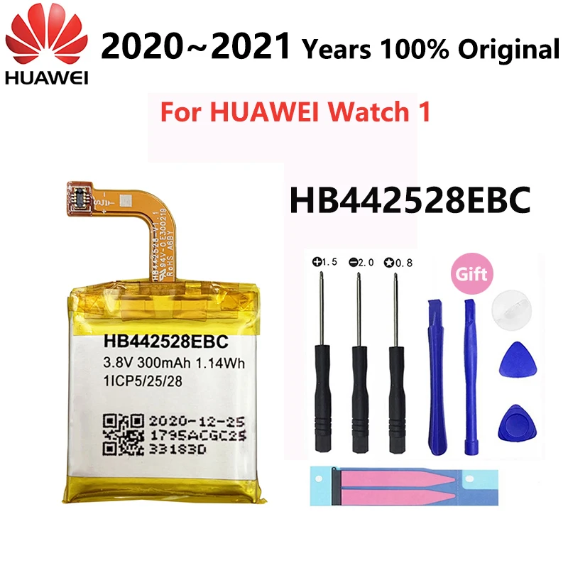 

Hua Wei Original Replacement Battery HB442528EBC For Huawei Watch 1 Watch1 300mAh New Authentic Batteries