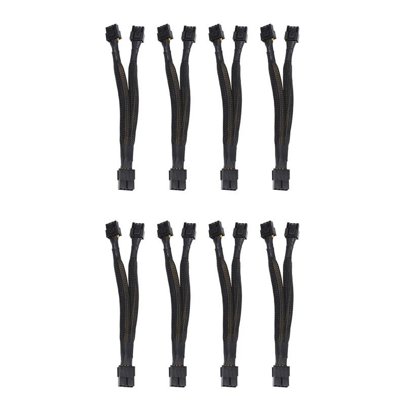 

8Pcs 8 Pin PCI-E PCI Express Graphics Video Card GPU VGA 8 Pin Female to Dual GPU 8(6+2 ) Pin Male Sleeved 8Pin Splitter