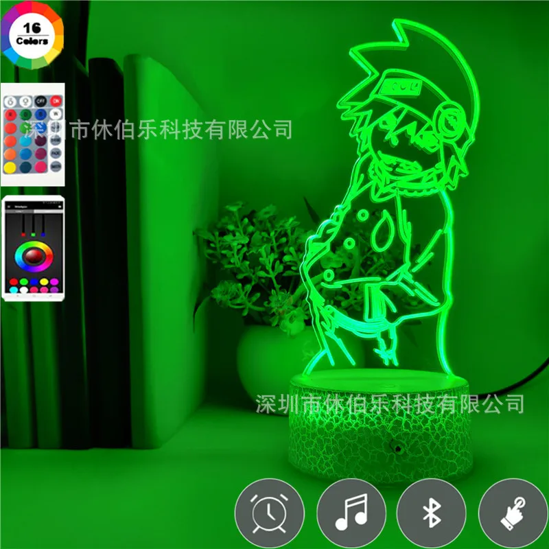 

3d ночник Soul Eater, светодиодный светильник в стиле аниме, счастливая многоцветная Лампа с подвесками, акриловый неоновый USB светильник в подар...