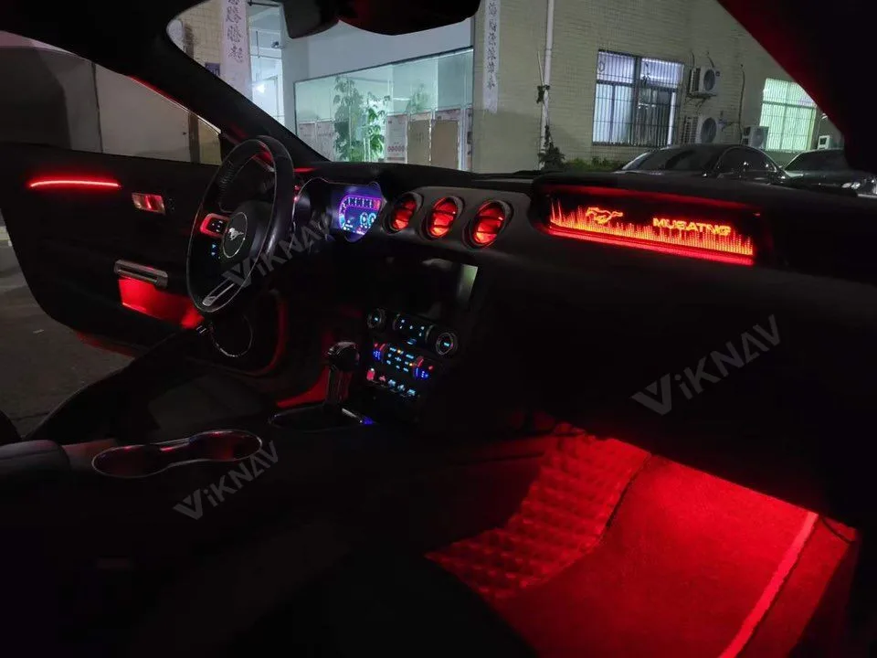 Copilot дисплей атмосферная лампа из углеродного волокна окружасветильник для Ford