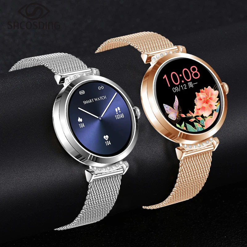 

SACOSDING Smart Watch Women Smartwatch For Android 2022 Waterproof Watches Bluetooth Music Watches Full Touch Bracelet Clock New