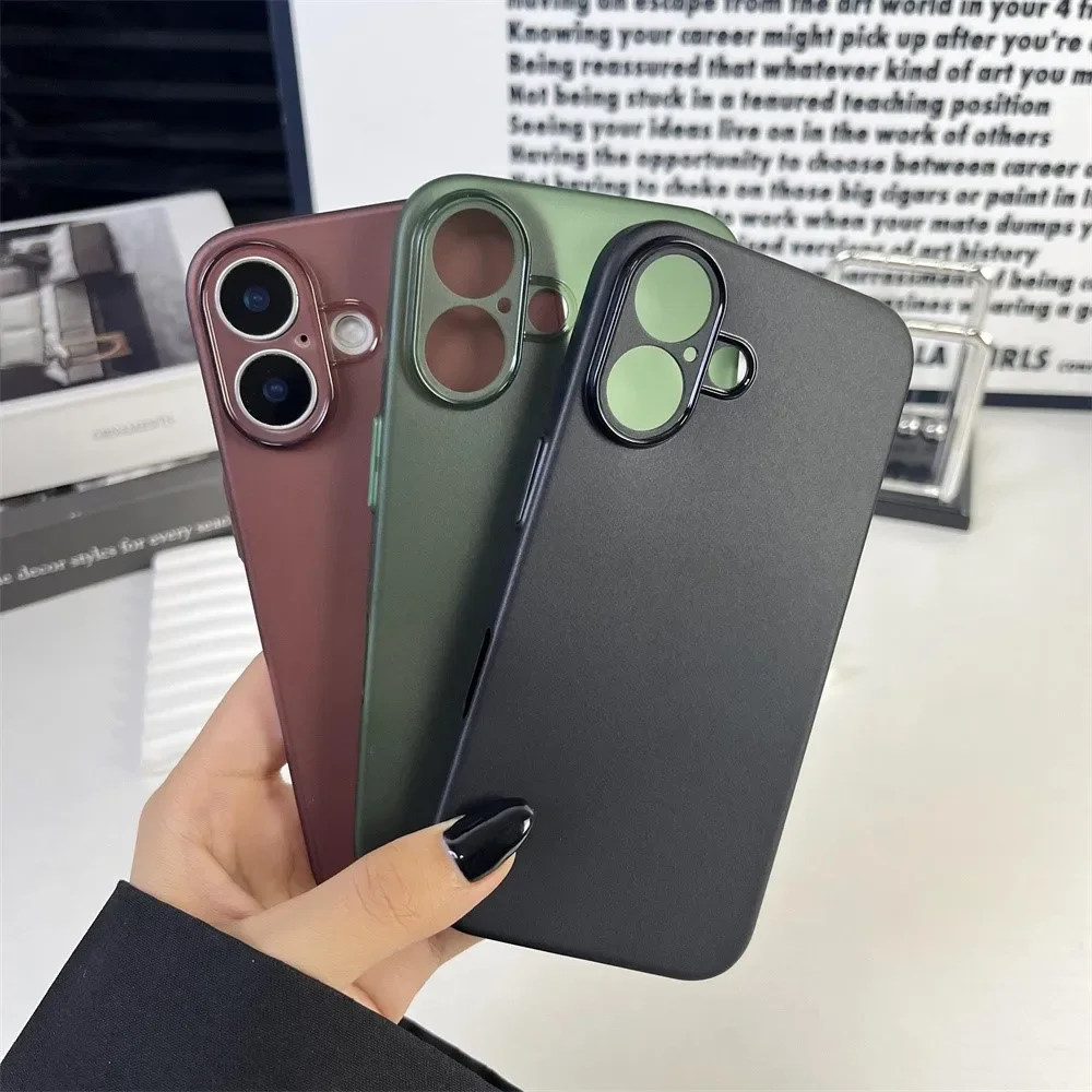 Матовый ультратонкий прозрачный матовый Силиконовый чехол из ТПУ для iPhone 16 15 Pro Max