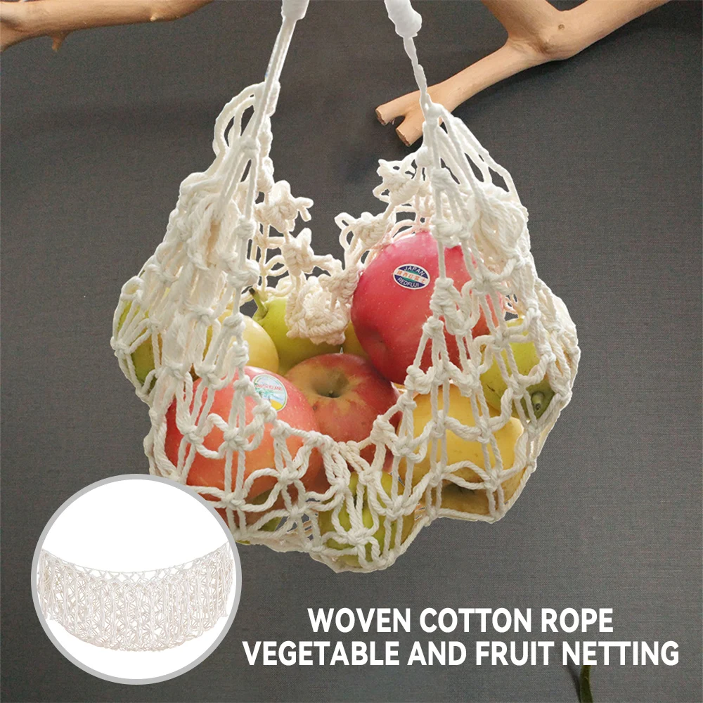

Новый гамак для хранения фруктов и овощей, компактный ручной тканый кухонный декор, сетчатый мешок для дома под шкафом