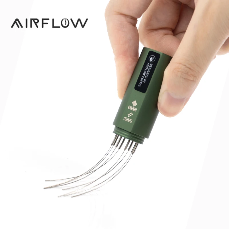 Фото AIRFLOW Иглы для размешивания кофе эспрессо Магнитная абсорбционная стойка Бариста Размешивание кофе Распределение Инструменты WDT №1