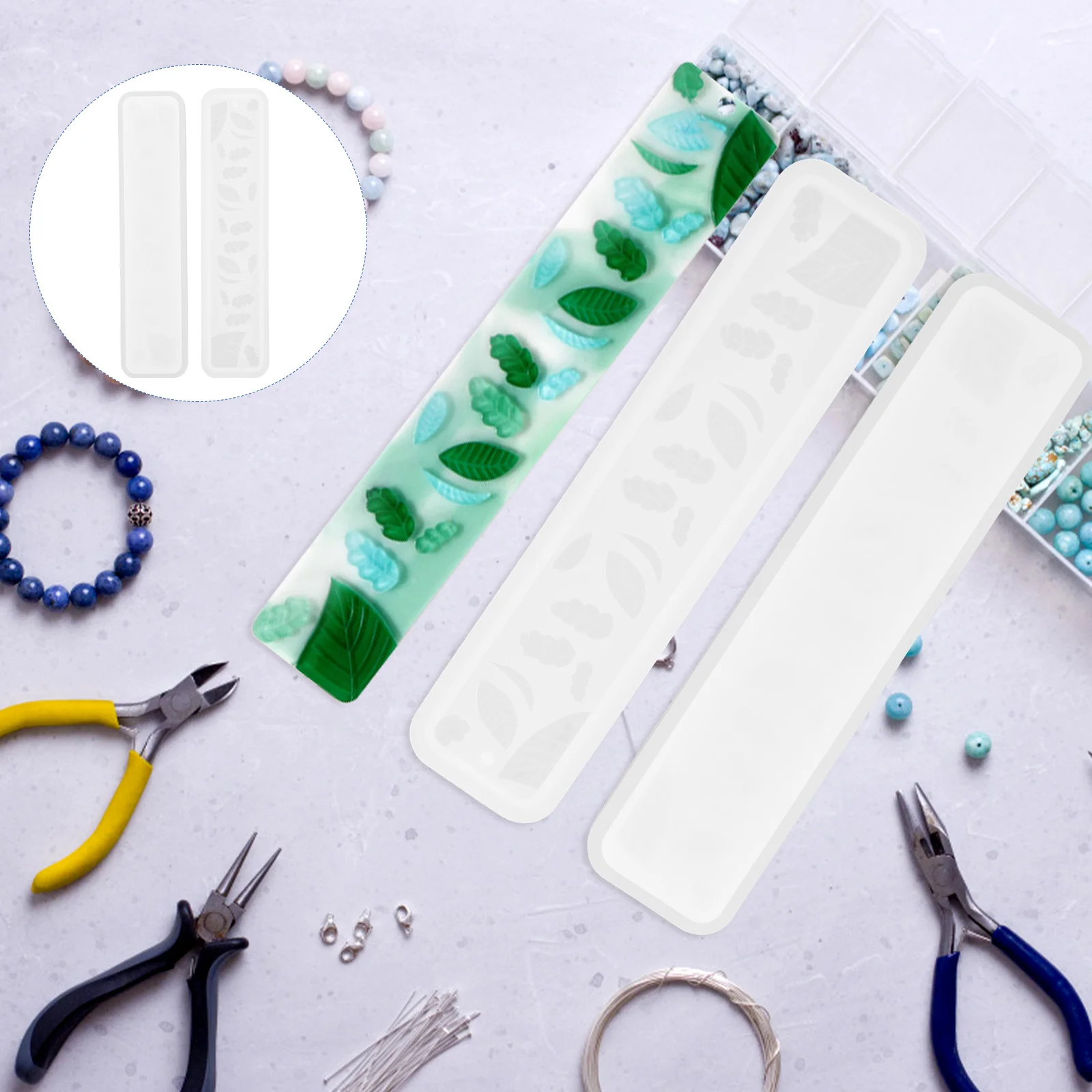 

2pcs DIY Bookmark Making Mold Epoxy Resin Mold Silicone Mold for Making Bookmark