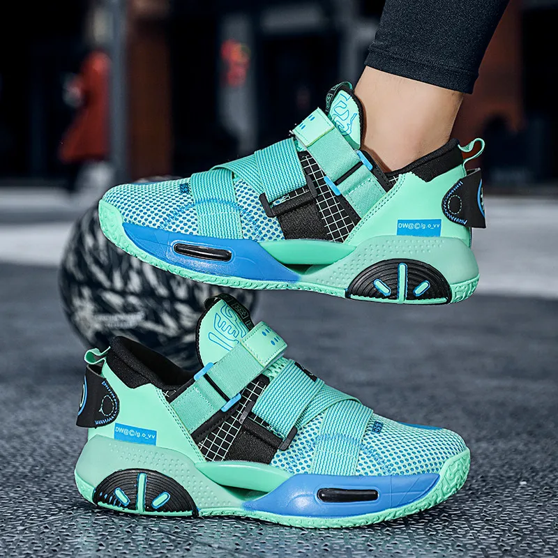 New Designer Men Shoes Mixed Colors Fashion Man Basketball Sneakers Mesh Breathable Professional Sport Shoes Male basket homme