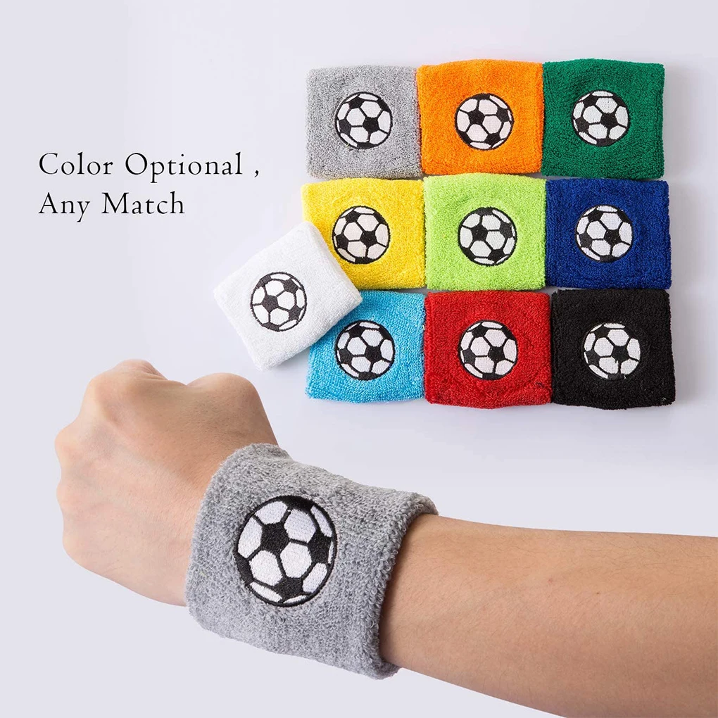 

Pack of 6 Kids Sports Wristband Indoor Outdoor Football Wrist Sweatband