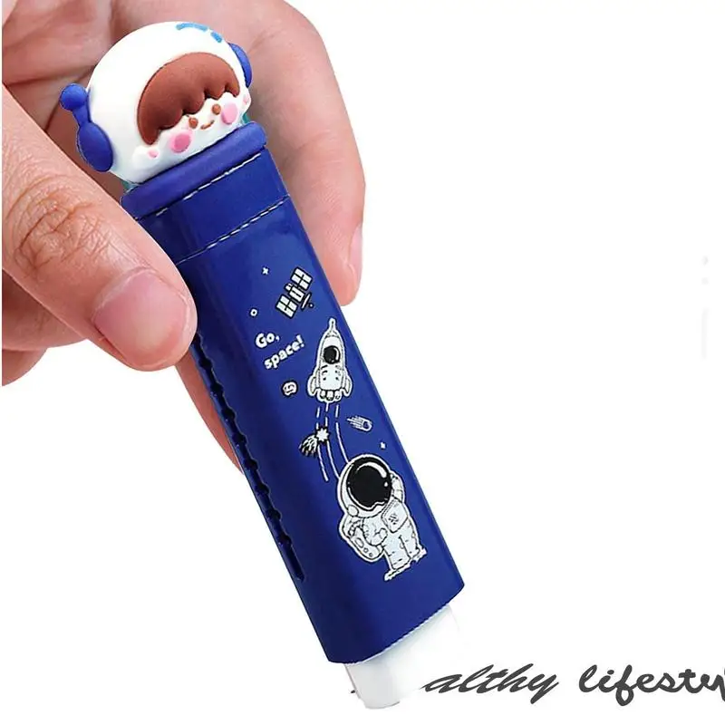 Eraser Cartoon Pattern Click Erasers Retractable Sliding Erasers Eraser Stick Click Erasers