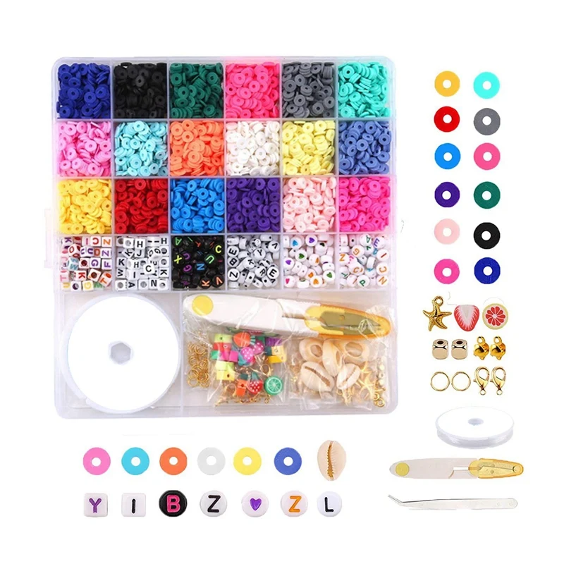 

Clay Beads For Jewelry Bracelet Making Kit For Bracelets Making Kit Heishi Beads Necklace Jewelry Making Kit DIY