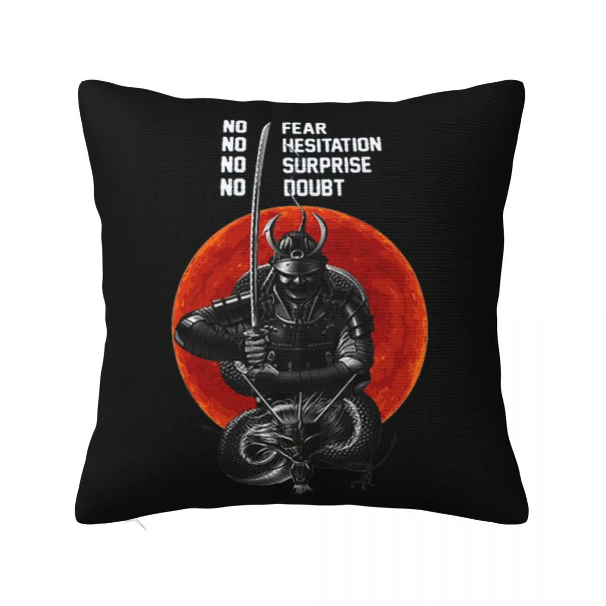 Samurai No Fear Hesitation Surprise Doubt Brand Science Больше размеров Подарочная наволочка с логотипом