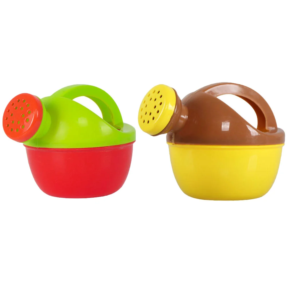 

2 Pcs Kettle Plastic Watering Cans Indoor Beach Pot Lovely Bathing Toys Jug Shower