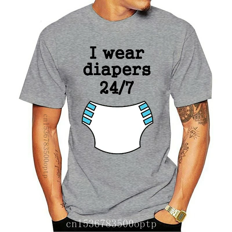 

New I wear diapers 24/7 T shirt wear diapers 24 7 abdl ab dl adult baby diaper lover nappy