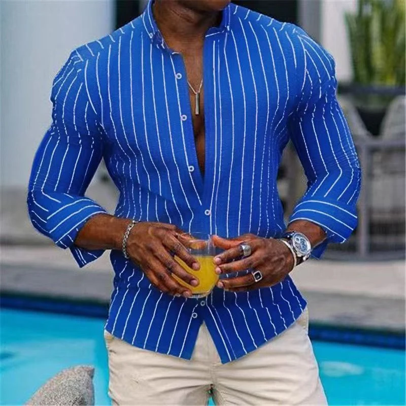 

Vintage Style Linen Shirts Beach Men's Clothing Casual Loose Button Lapel Long Sleeve Shirt Autumn Leisure Men Shirts Streetwear