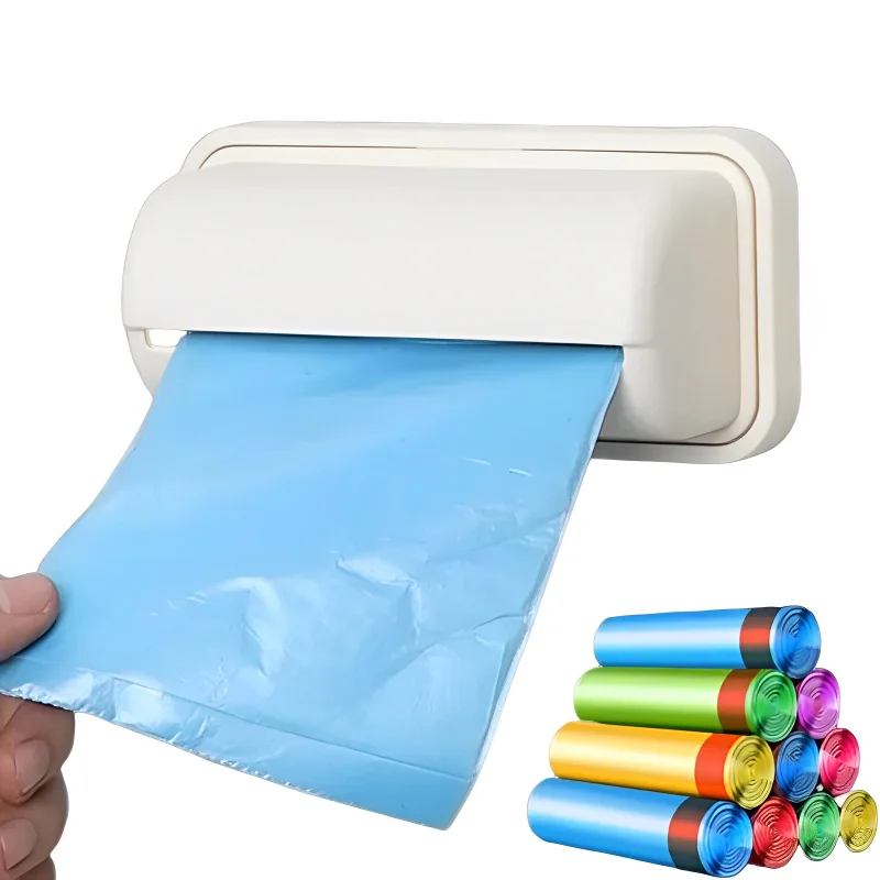 

Garbage Bag Storage Box Wall Mounted Trash Bags Holder Kitchen Plastic Bag Container Bathroom Garbage Bag Dispenser Organizer
