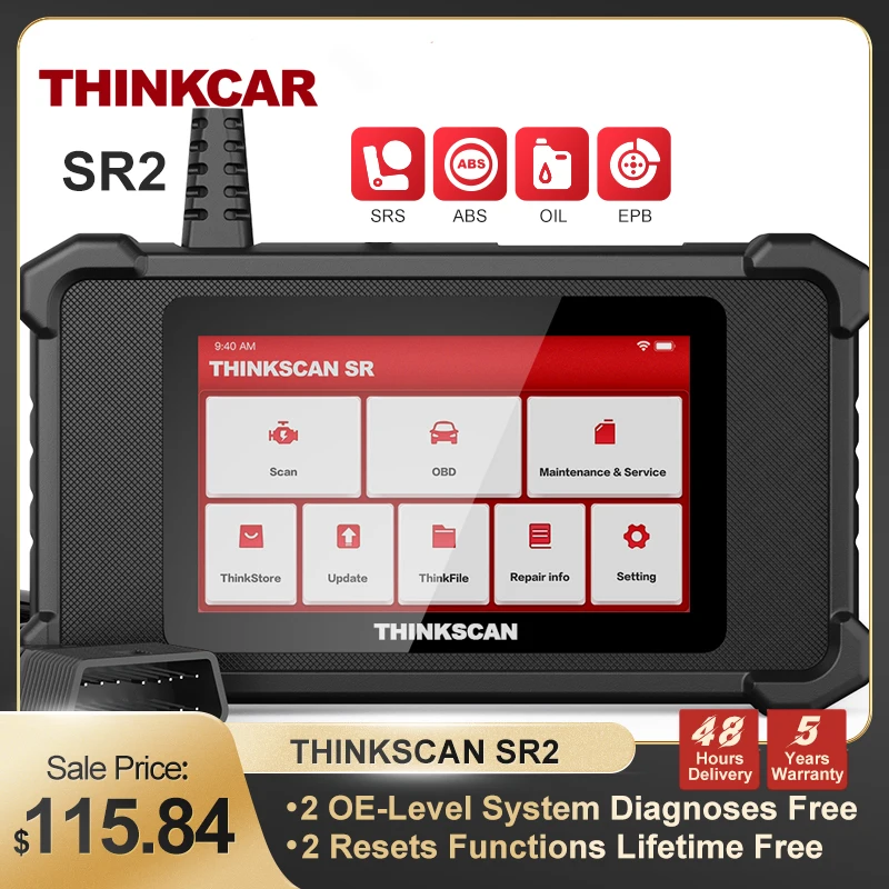 

Thinkscan SR2 Car Diagnostics Tool OBD2 Automotive Scanner ABS SRS Professional Multi-system Obd 2 Code Reader Scanner For Auto