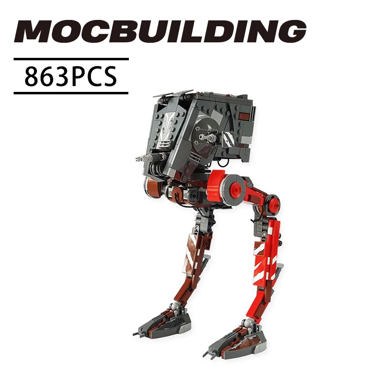 

Star Movie Minifig Scale AT-ST Raider MOC Brick Set Space wars Assembly Model Puzzle Toys for Children Kids Gift