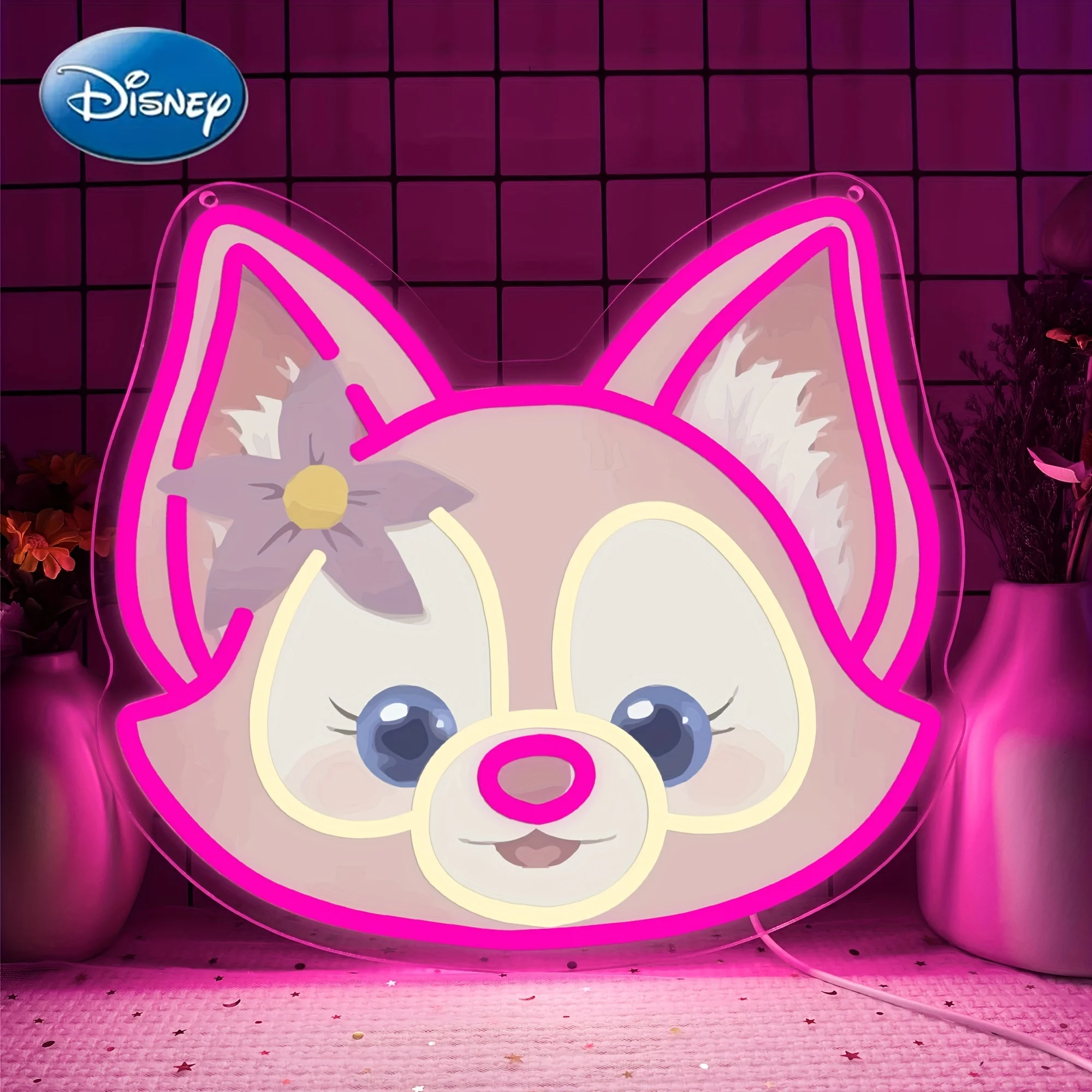 Неоновая Вывеска Disney Linabell С Изображением Животных Мультяшный Декор Для Стен
