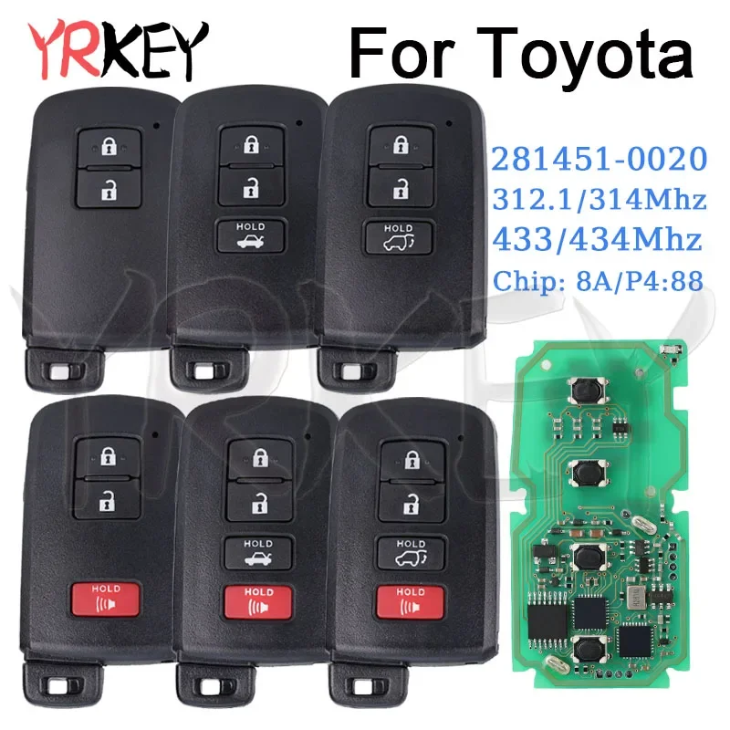 Дистанционный ключ для Toyota Avalon Camry Corolla Prius Yaris Auris RAV4 281451 -0020 HYQ14FBA Автомобильный без