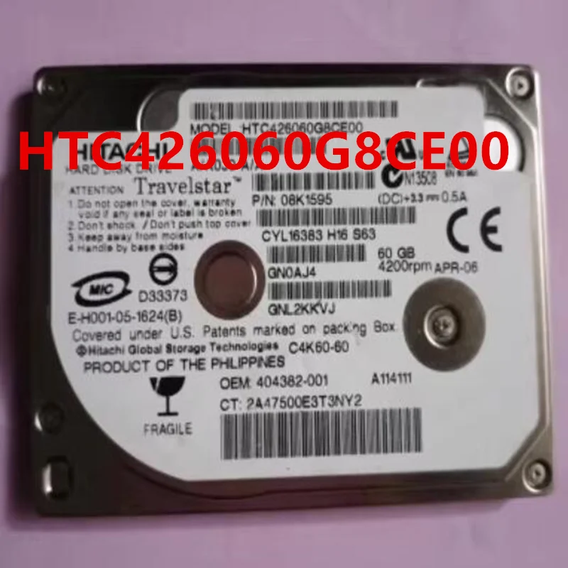 

Оригинальный почти новый жесткий диск для HITACHI 80 ГБ 40 Гб CE 1,8 дюйма 5400 об/мин 2 Мб для HTC426060G8CE00 HTC426040G8CE00