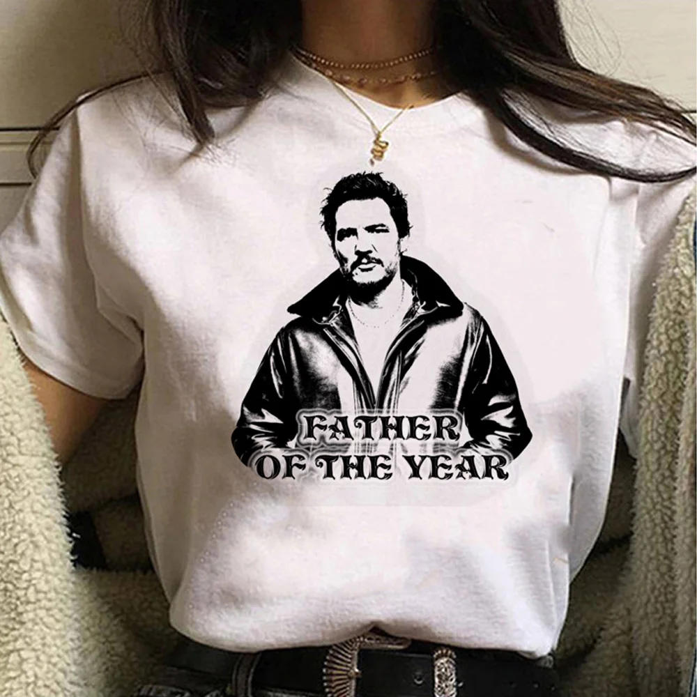 

Pedro Pascal t-shirts women summer Japanese manga Tee female Japanese streetwear funny clothes
