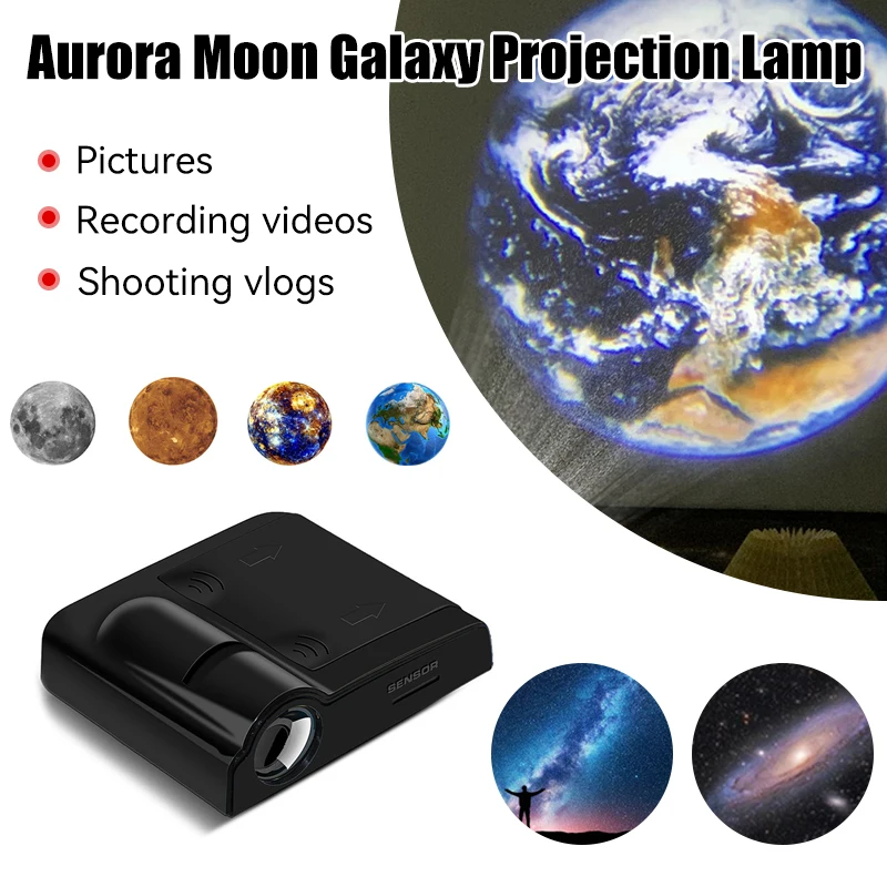 

Проекционная лампа земля Луна Звездный проектор планеты фон атмосферсветильник проектор земли лампа для фотографии