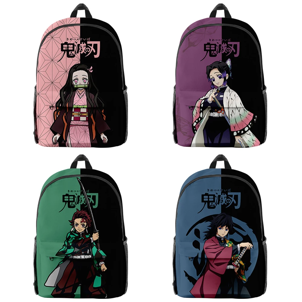 

Anime Demon Slayer Backpack Kimetsu No Yaiba Cospaly Tanjirou Nezuko Giyuu Students Boys Girls Schoolbag Notebook Backpack