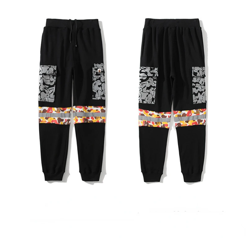 

Japanese Tide Brand Shark Ape Head Camouflage Reflective Pocket Youth Trousers Loose and Casual One Piece on Behalf of The Hair