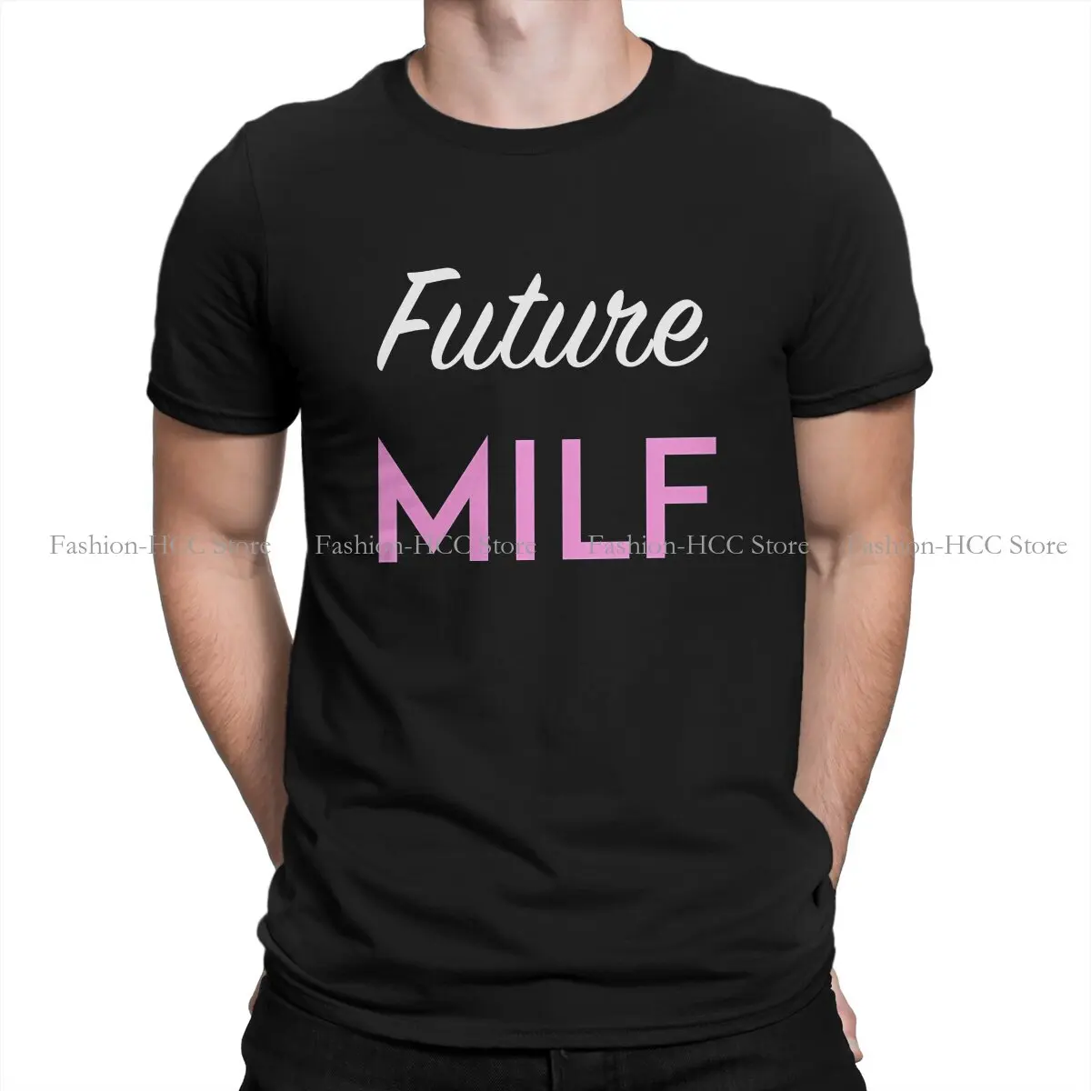 

Future Milf Polyester TShirts Pink Distinctive Homme T Shirt Hipster Tops