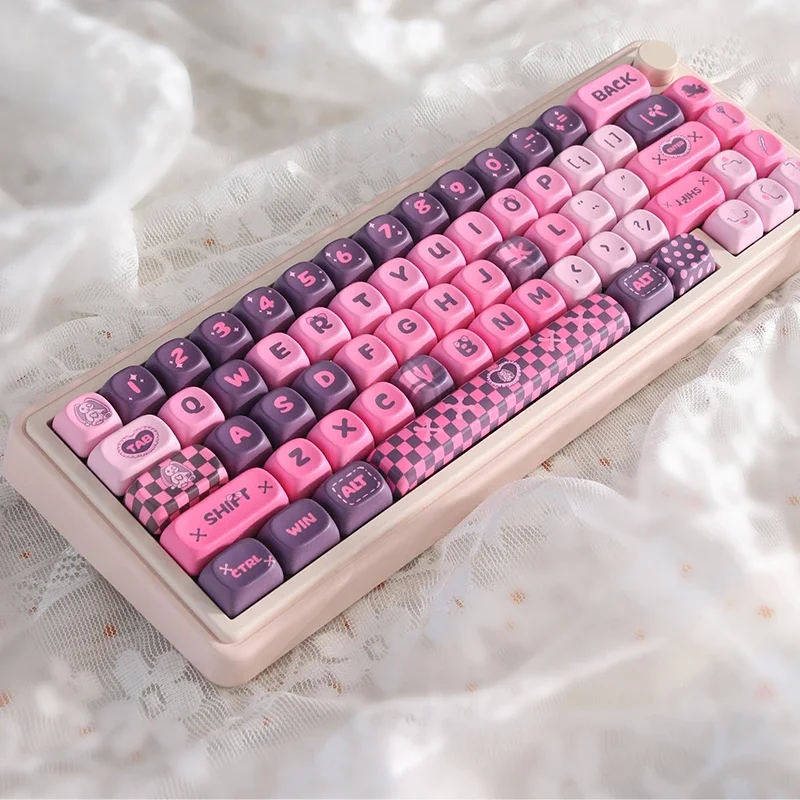 Девичье сердце Keycap MOA Высота Розовый колпачок для клавиатуры Индивидуальный