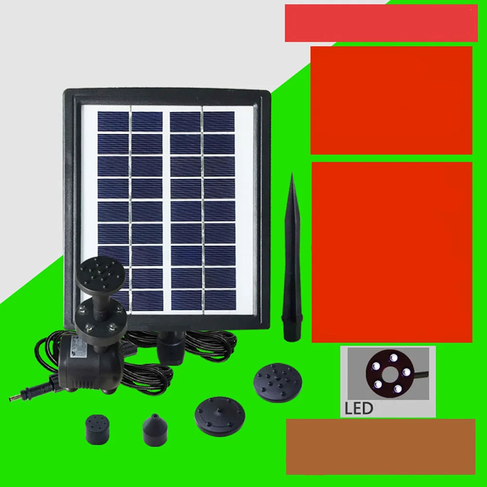 

Solar Fountain Pump LED Solar Powered Water Fountain Garden Water Features for Pool Pond and Lawn Aquarium Outdoor 2.8 W
