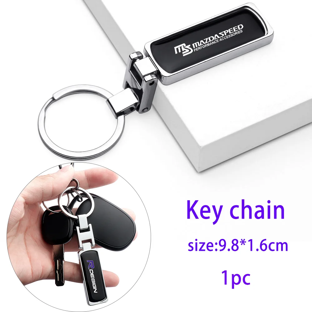 

1PC 3D Metal Epoxy Emblem Car Keychain Key Chain Key Rings Logo For MS MAZDASPEED 2 3 6 Atenza Axela Demio CX-5 Car Styling