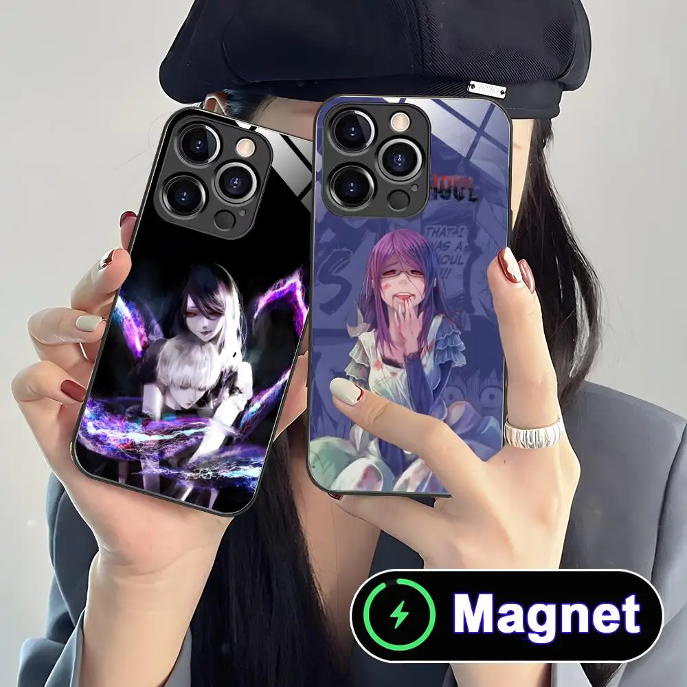 Фото Чехол для телефона Ghoul Rize для iPhone 18 17 16 15 14 13 12 11 Air Pro Max Plus Mini с магнитным стеклом. №2