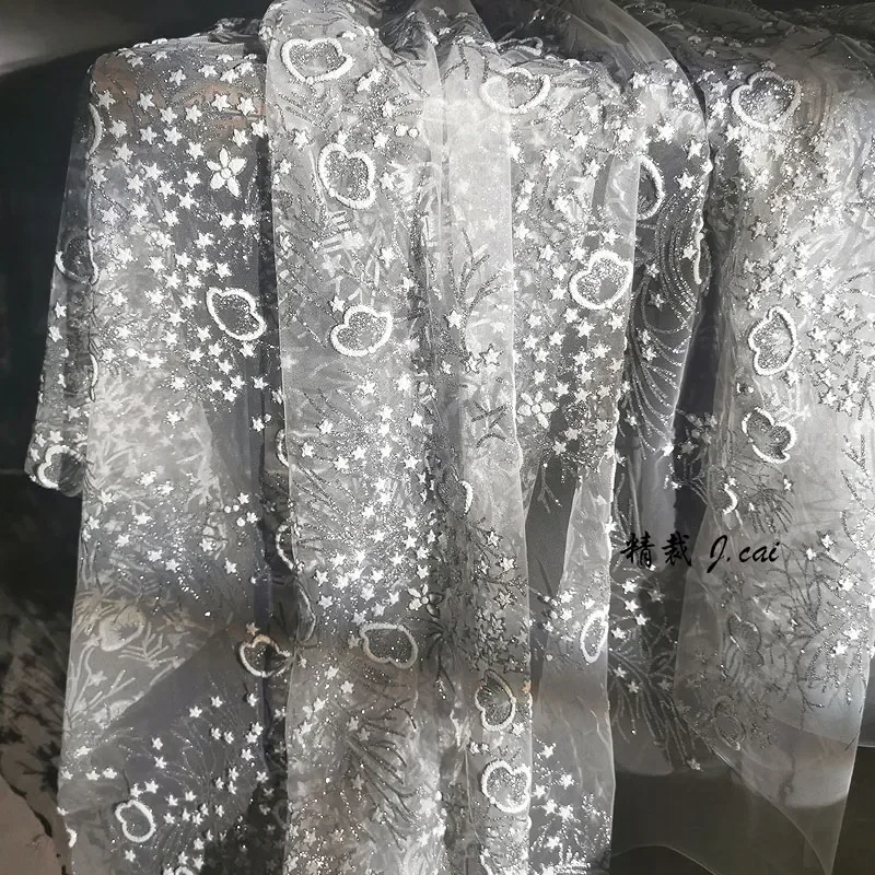 Тяжелая промышленность вышивка 3D ткань свадебное платье спрей золотой порошок