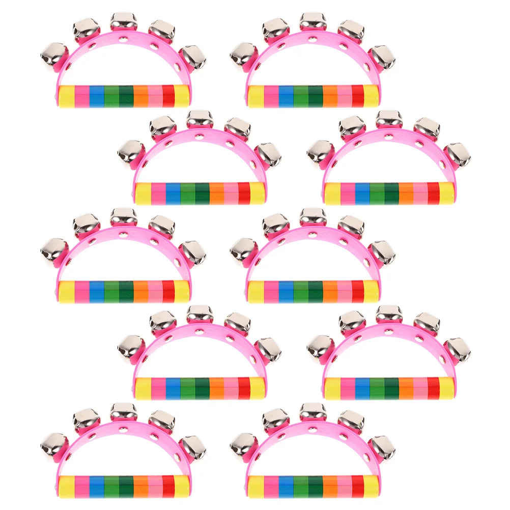 

10 Pcs Toy Hand Shaking Bell Music Instrument Metal Kids Bells Educational Toys Toddler