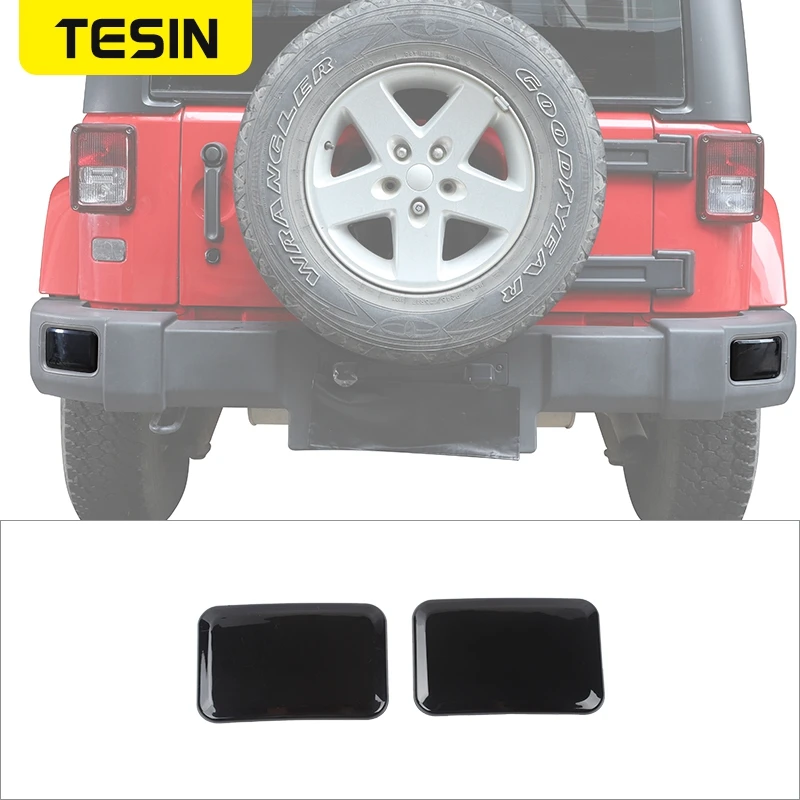 

2 шт., декоративные наклейки на задний бампер и противотумансветильник ры для Jeep Wrangler JK 2007-2017