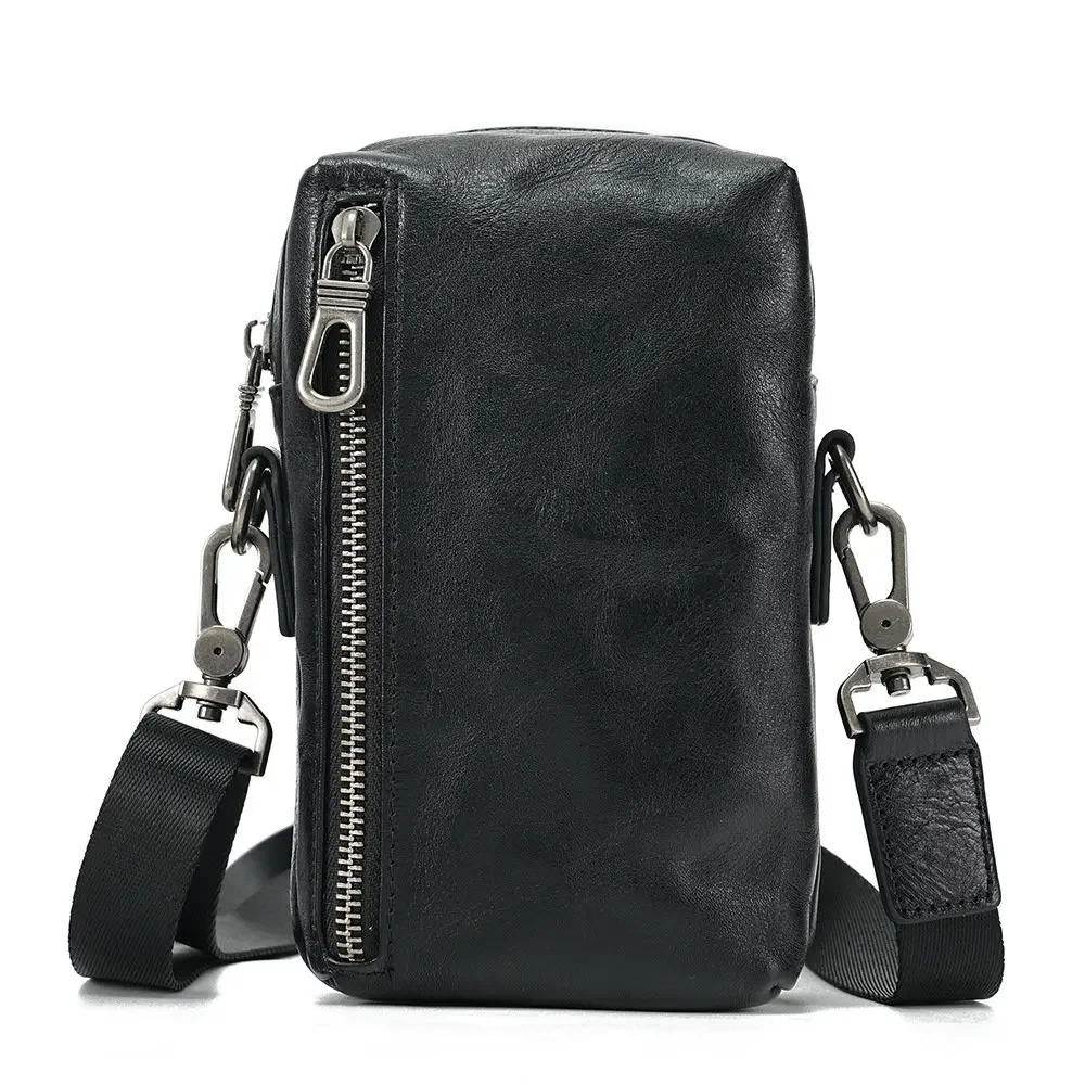 Винтажная кожаная сумка через плечо для мужчин