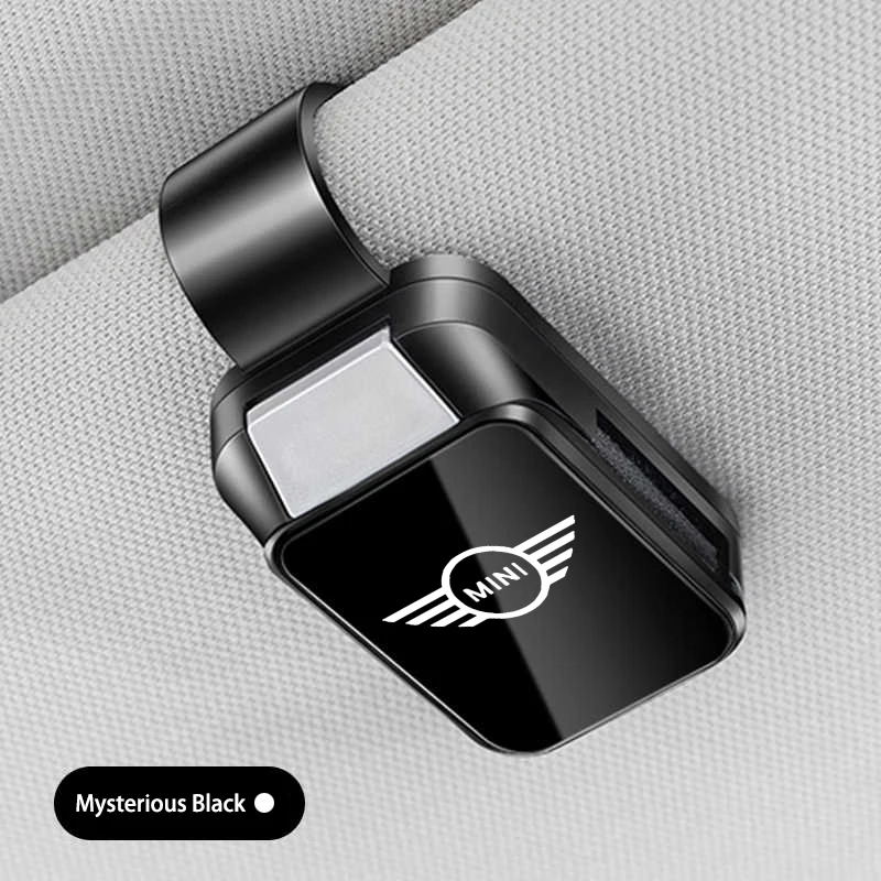 

Для Mini Cooper One JCW Works F54 F55 F56 F57 F60 R50 Интерьер автомобиля Солнцезащитный козырек Держатель для очков Зажим для солнцезащитных очков.