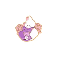 new alloy animal brooch cartoon cute rabbit shape male and female couple badge accessories lapel pins