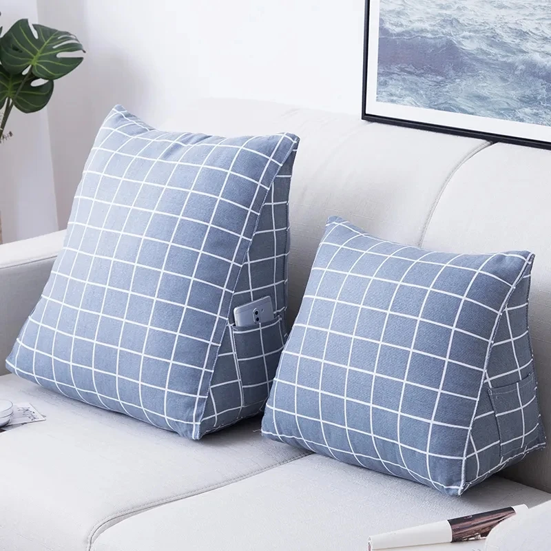 

Nordic Style Triangular Shape Sofa Cushion Office Leisure Waist Back Cushion Multifunctional Three-dimensional Bed Head Cushion