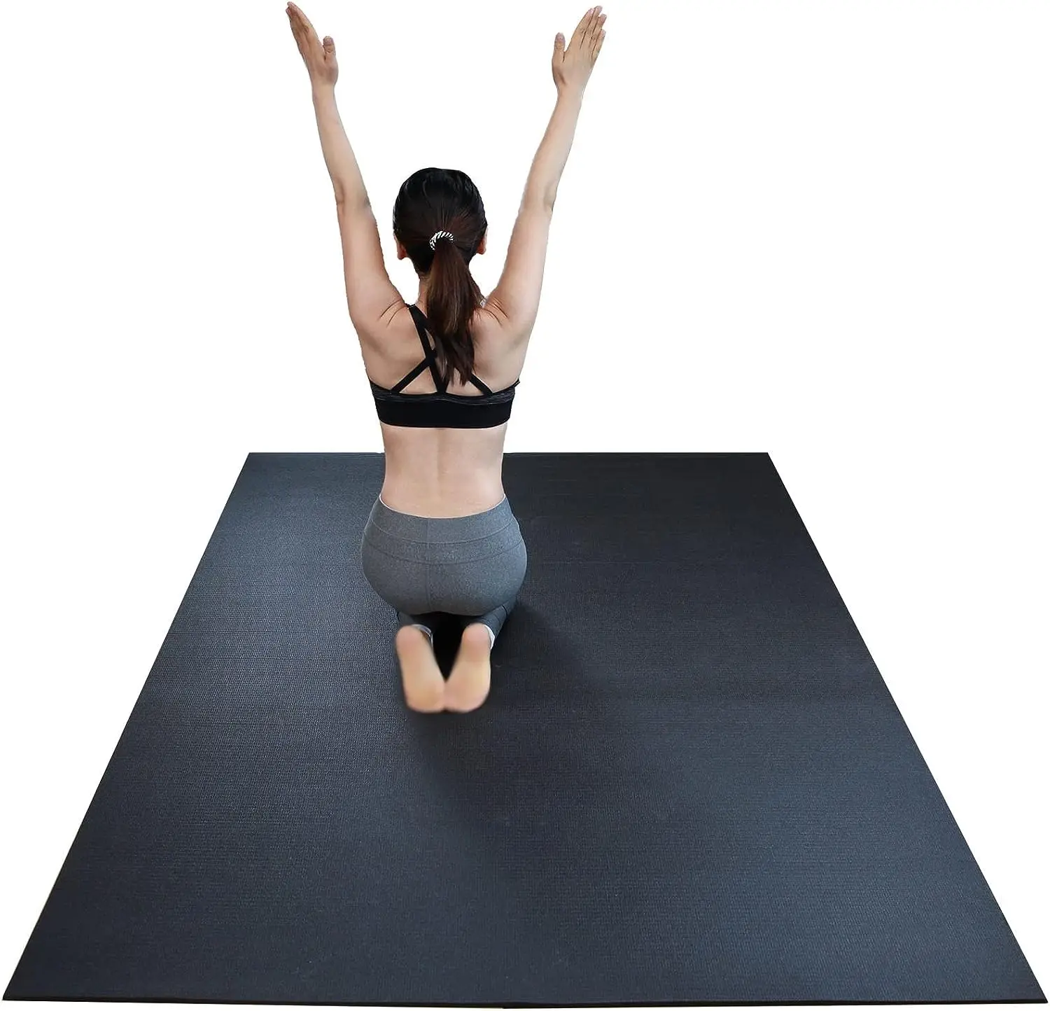 

Extra Large Exercise Mat 8 x 5 feet (96" x 60" x 1/4") 6 mm Thick & High Density Mat for Home Cardio and Yoga Wo