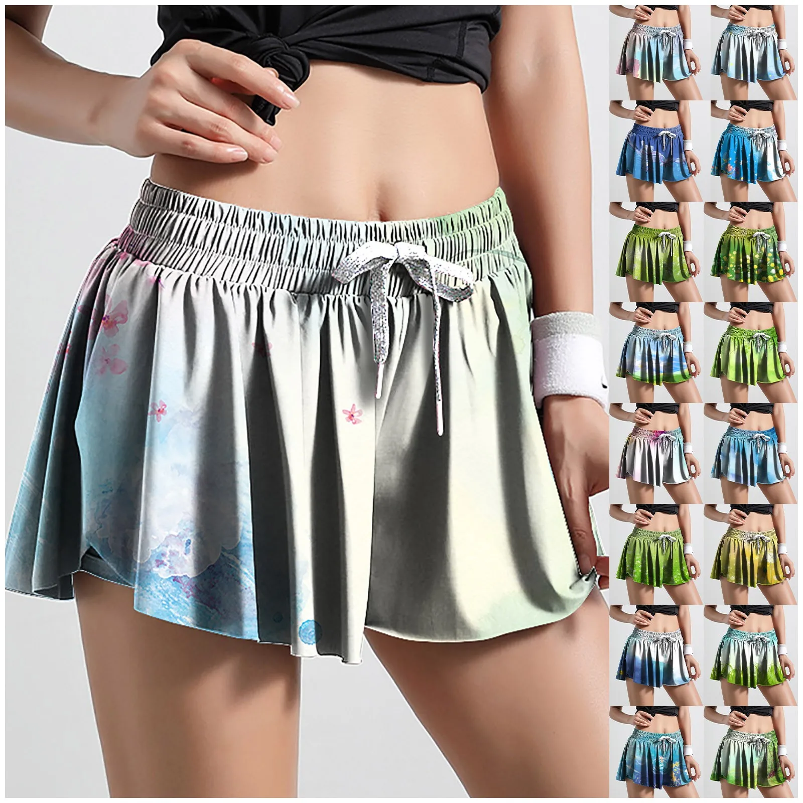 

Swimming Short for Women Womens 2 In 1 Flowy Running Shorts Casual Workout Summer Athletic Biker Shorts High Cotton Shorts Women