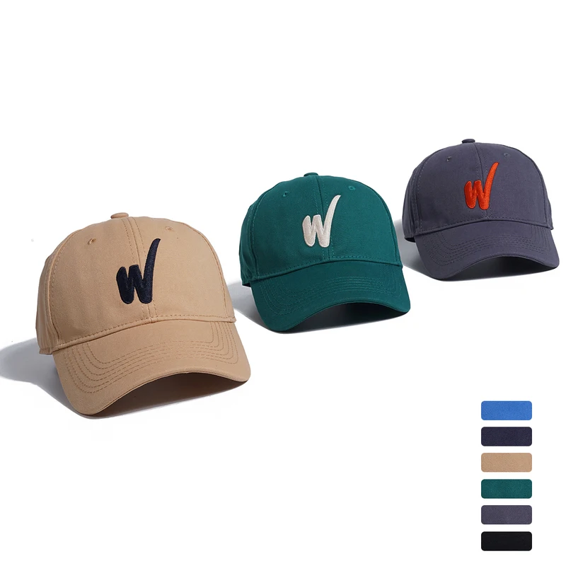 

Trendy Cotton Baseball Cap for Women Men Letter W Patch Golf Hat Summer Visor Hats Snapback Sports Hat Unisex Soft Top Caps Bone