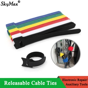 10/30/50/100pcs Releasable Cable Ties Plastics Fastening Reusable Cable tie Straps Nylon  Wrap Zip Bundle Bandage Tie