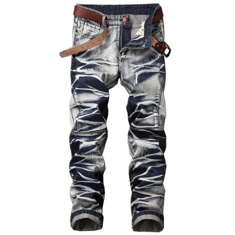 New men's jeans Fashion casual straight nostalgic retro brand high quality jeans men Male Denim Pants Trousers