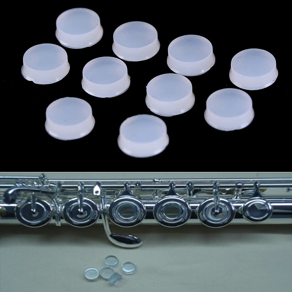 

10Pcs Flute Key Plugs Soft Rubber Open Hole Piccolo Plug Covers Flutes Repair Parts Accessories