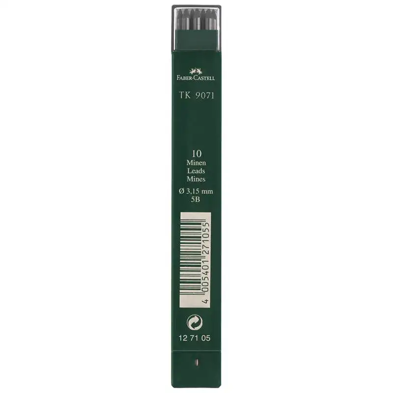 Грифели для цанговых карандашей Faber Castell &quotTK 9071&quot 10шт. 3 15мм 5B (арт.