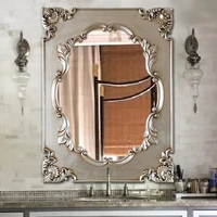 square decorative dressing mirror european classical bath mirrors toilet hanging porch art specchio da parete wall mirror gift