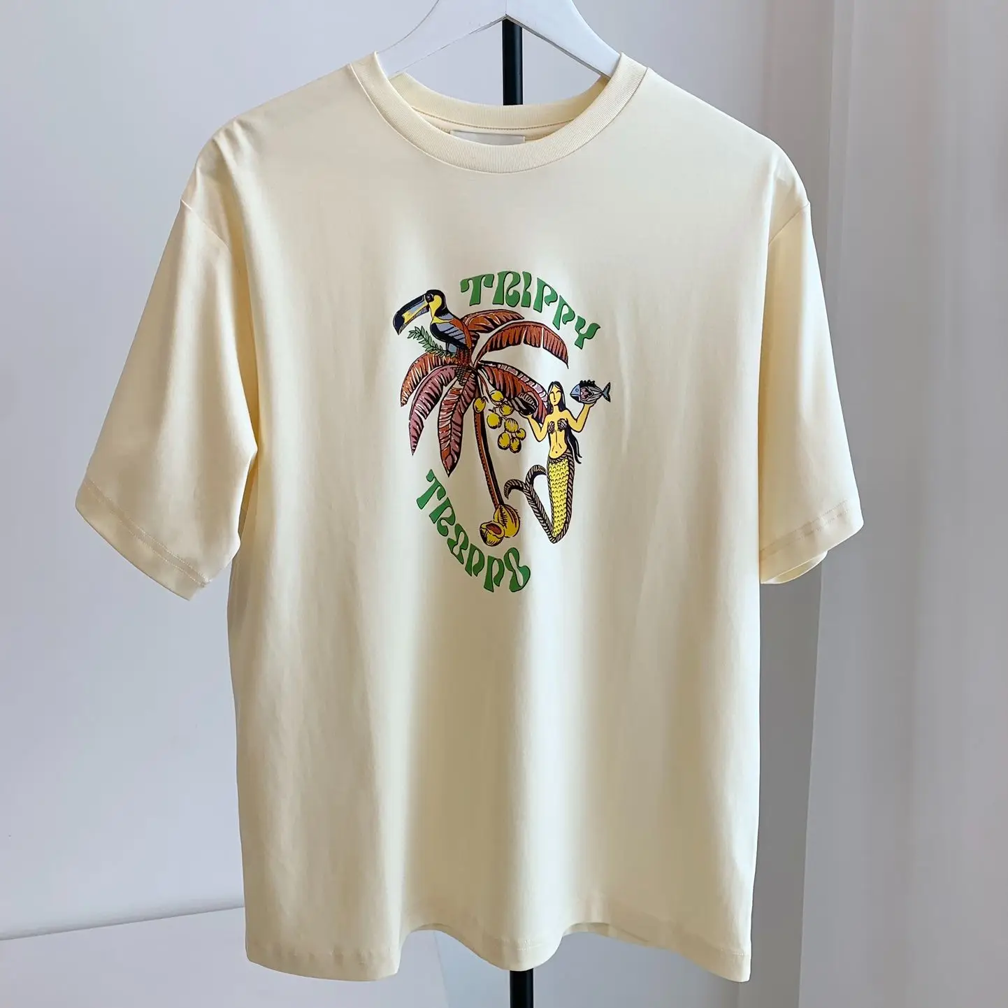 

Women Character Print tee 2023 new O Neck Short Sleeve Retro Cotton T-shirt Top