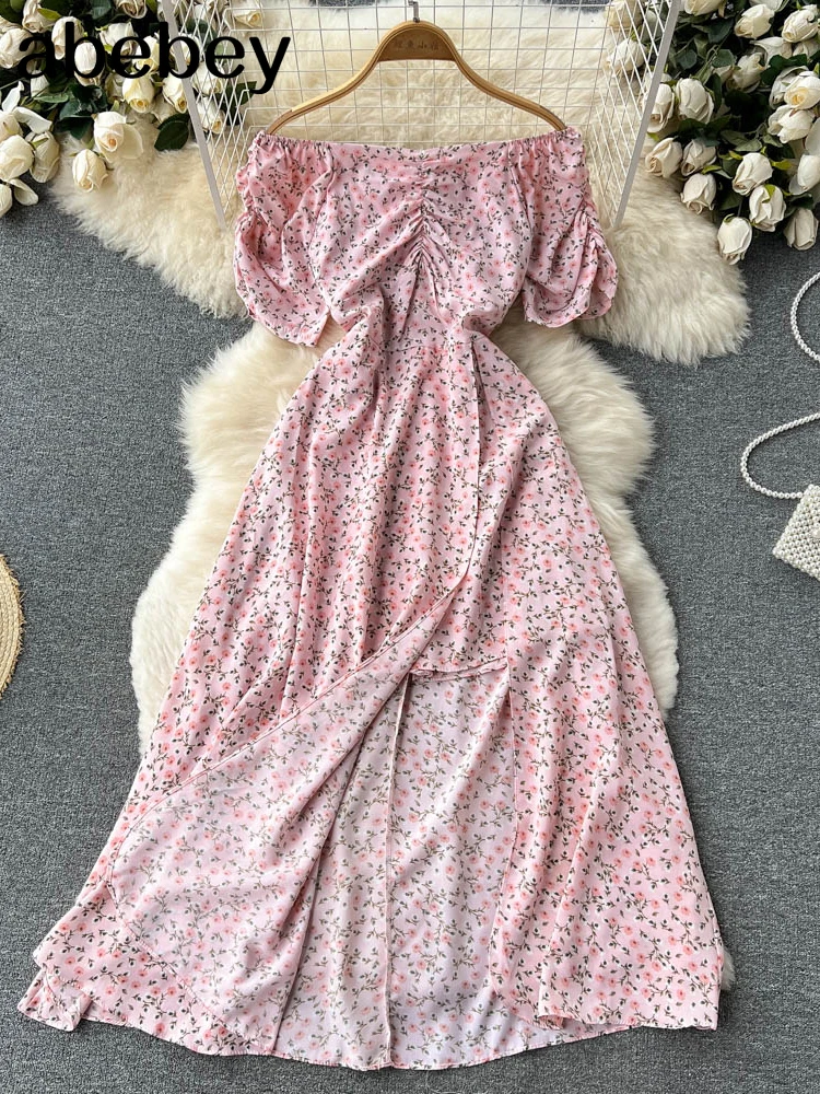 Женское платье с запахом миди цветочным принтом открытыми плечами завязкой