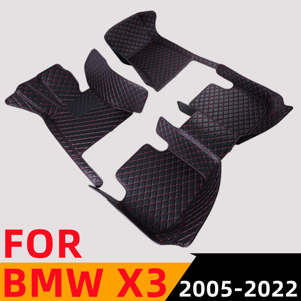 

Водонепроницаемый кожаный коврик Sinjayer под заказ, коврики для автомобиля, передний и задний напольный коврик, автозапчасти, коврик для BMW X3 2005 2006 07-2022